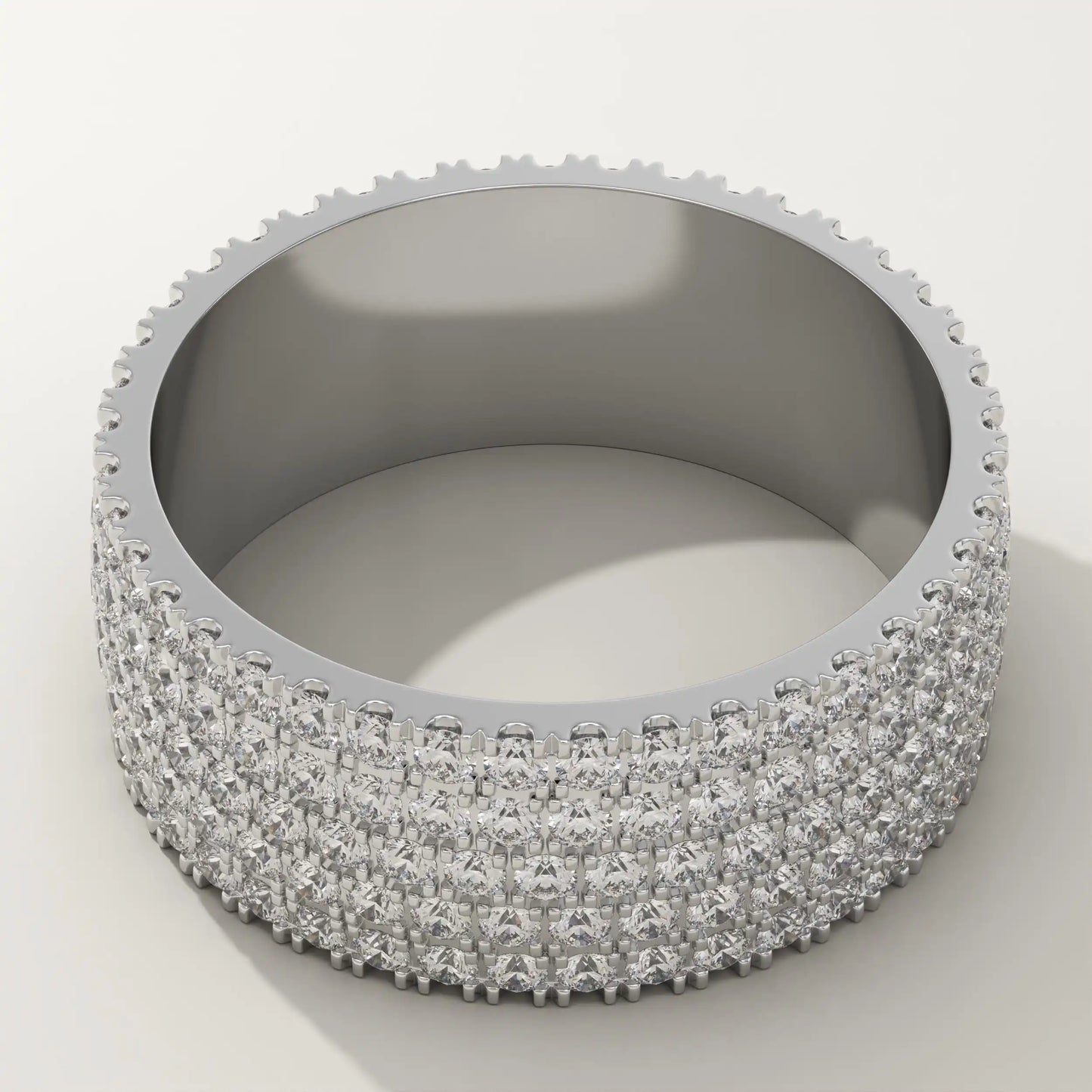2.14 TCW Round Lab-Grown Diamond Multi Stone Wedding Band For Men