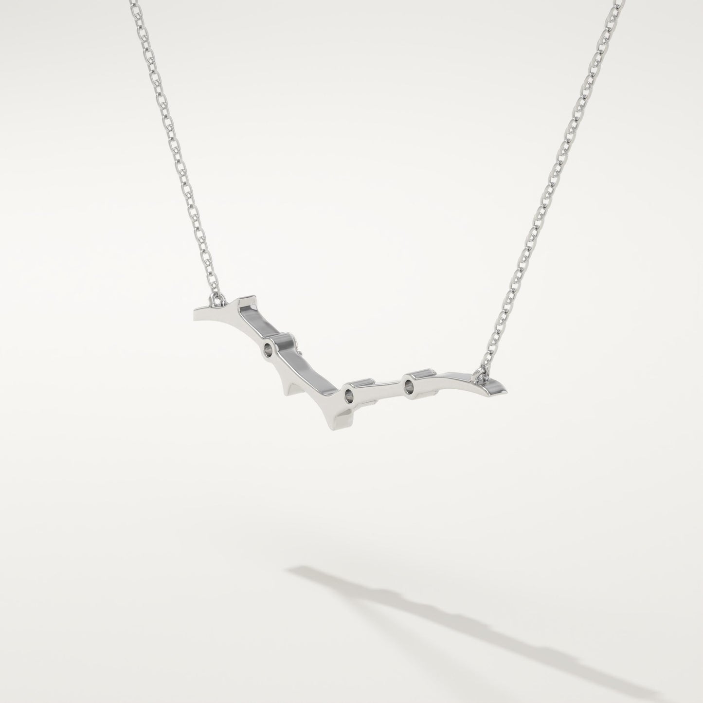 0.7 TCW Round Lab-Grown Diamond Charm Necklace