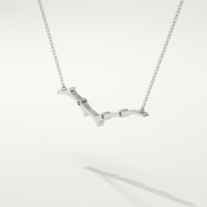 0.7 TCW Round Lab-Grown Diamond Charm Necklace