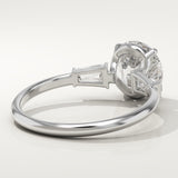 2.0 CT Round Cut Three Stone Lab-Grown Diamond Engagement Ring