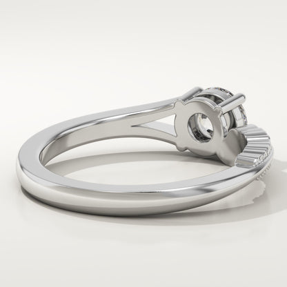 0.775 Round Cut Toi Et Moi Lab-Grown Diamond Engagement Ring