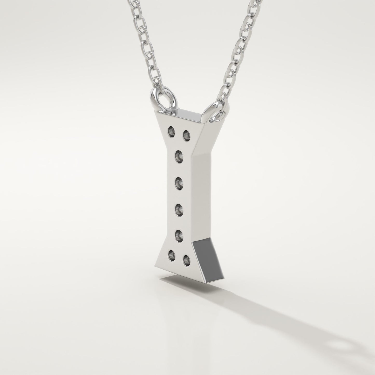 0.083 TCW Round Lab-Grown Diamond I Initial Necklace