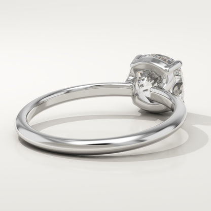 Cushion Cut Solitaire Lab-Grown Diamond Engagement Ring