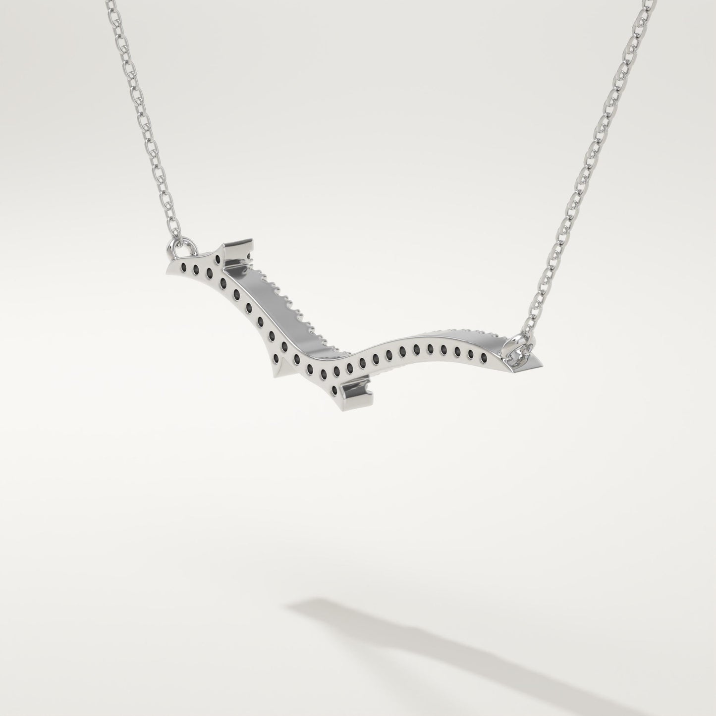 0.123 TCW Round Lab-Grown Diamond Nature Inspired Necklace