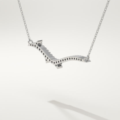 0.123 TCW Round Lab-Grown Diamond Nature Inspired Necklace