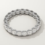 2.1 TCW Round Cut Lab-Grown Diamond Full Eternity Wedding Band