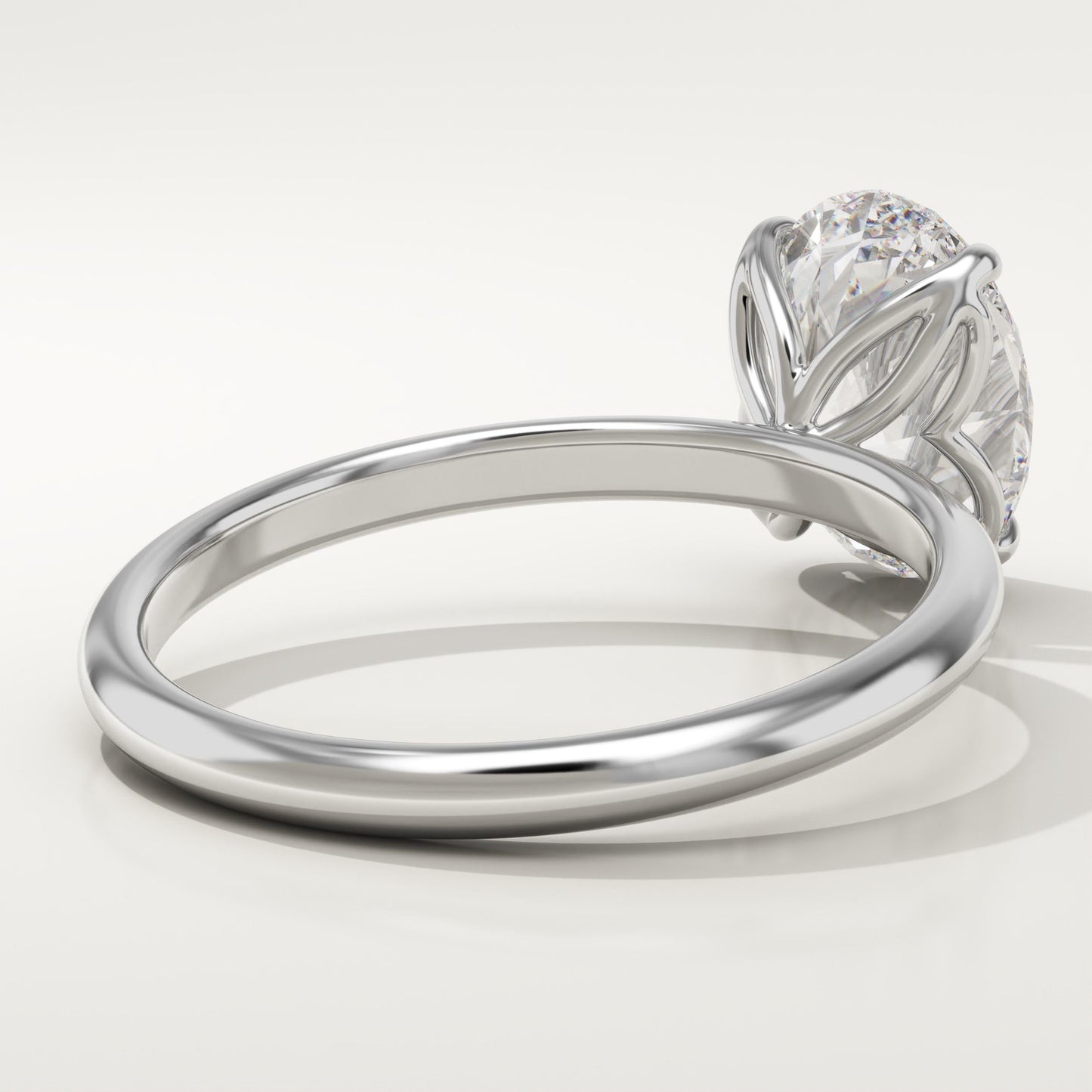 Oval Cut Solitaire Lab-Grown Diamond Engagement Ring