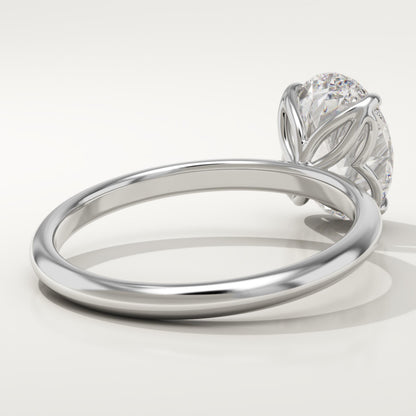 Oval Cut Solitaire Lab-Grown Diamond Engagement Ring