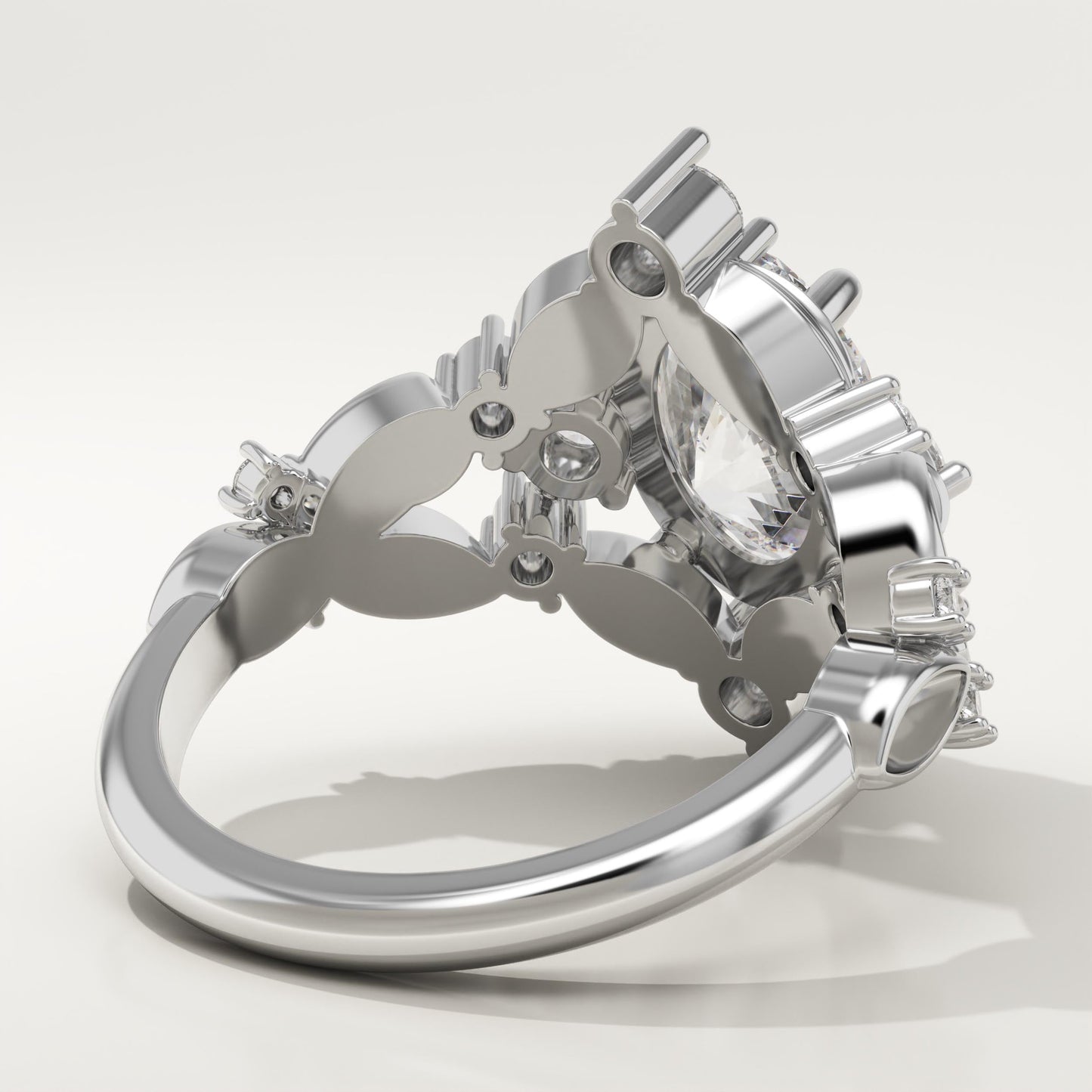 Oval Cut Nature Inspired Lab-Grown Diamond Engagement Ring