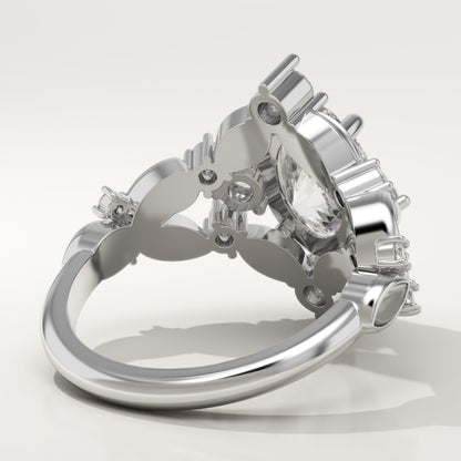 Oval Cut Nature Inspired Lab-Grown Diamond Engagement Ring