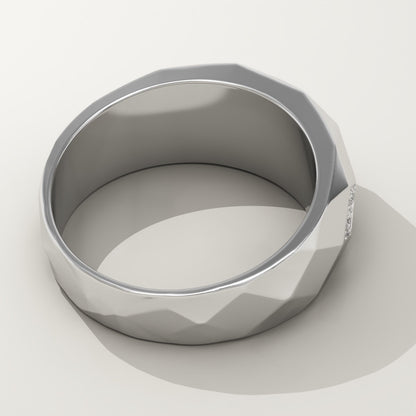 0.231 CT Round Lab-Grown Diamond Multi Stone Wedding Band For Men