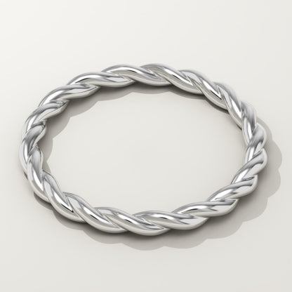 Twisted Shank Wedding Band