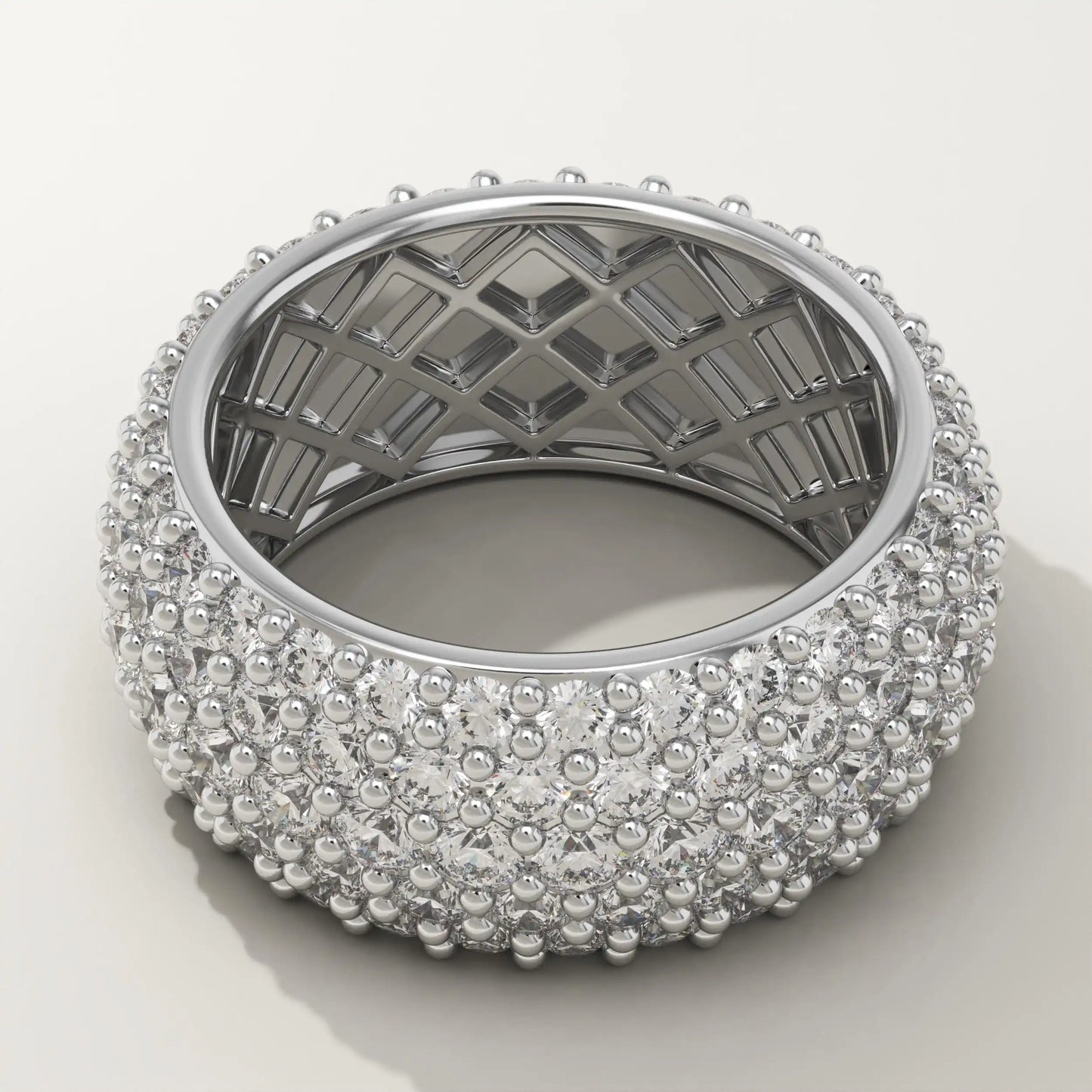 5.5 TCW Round Lab-Grown Diamond Multi Stone Wedding Band For Men