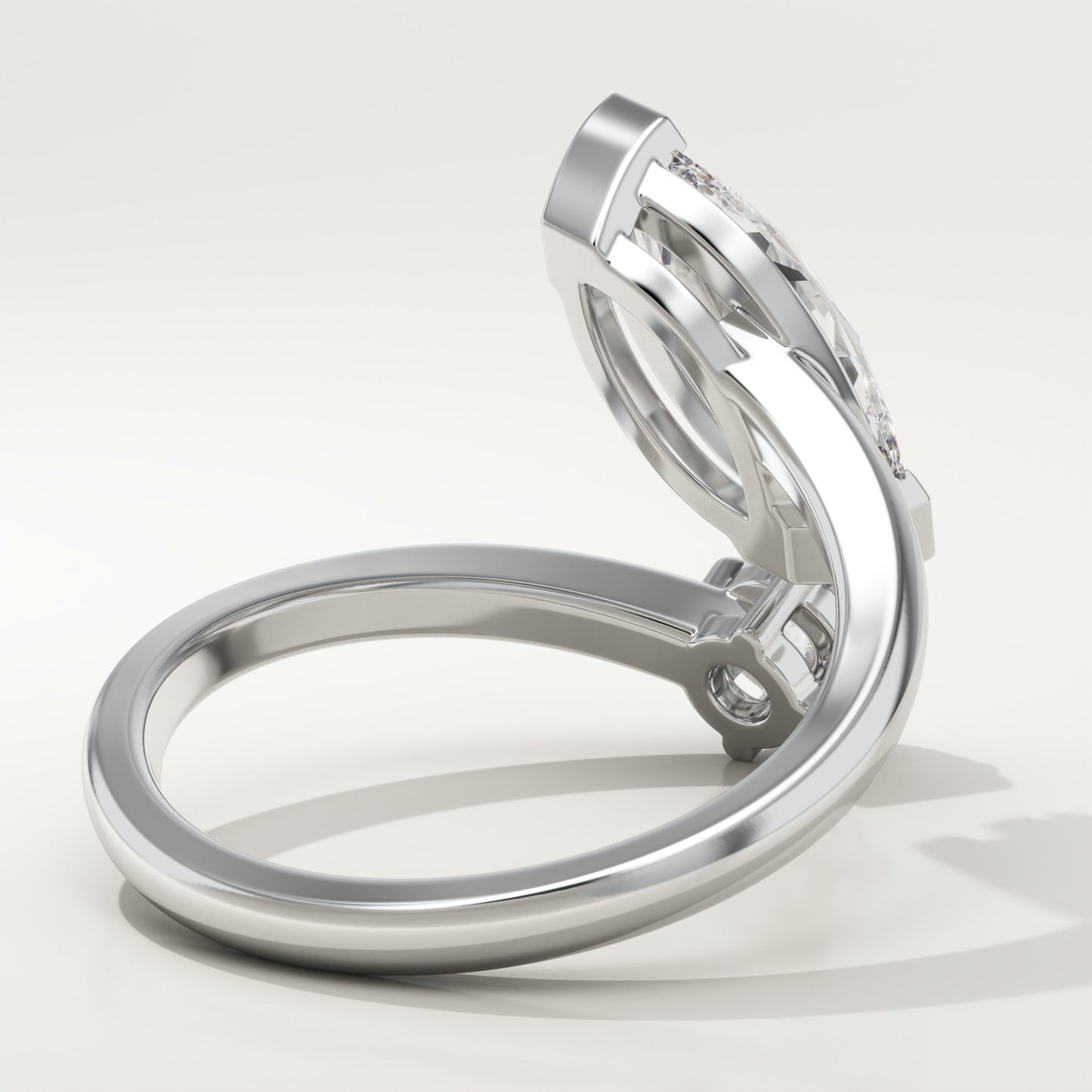 1.75 TCW Marquise & Round Cut Toi Et Moi Lab-Grown Diamond Engagement Ring