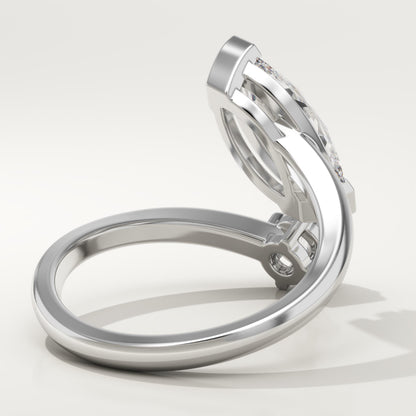 1.75 TCW Marquise & Round Cut Toi Et Moi Lab-Grown Diamond Engagement Ring