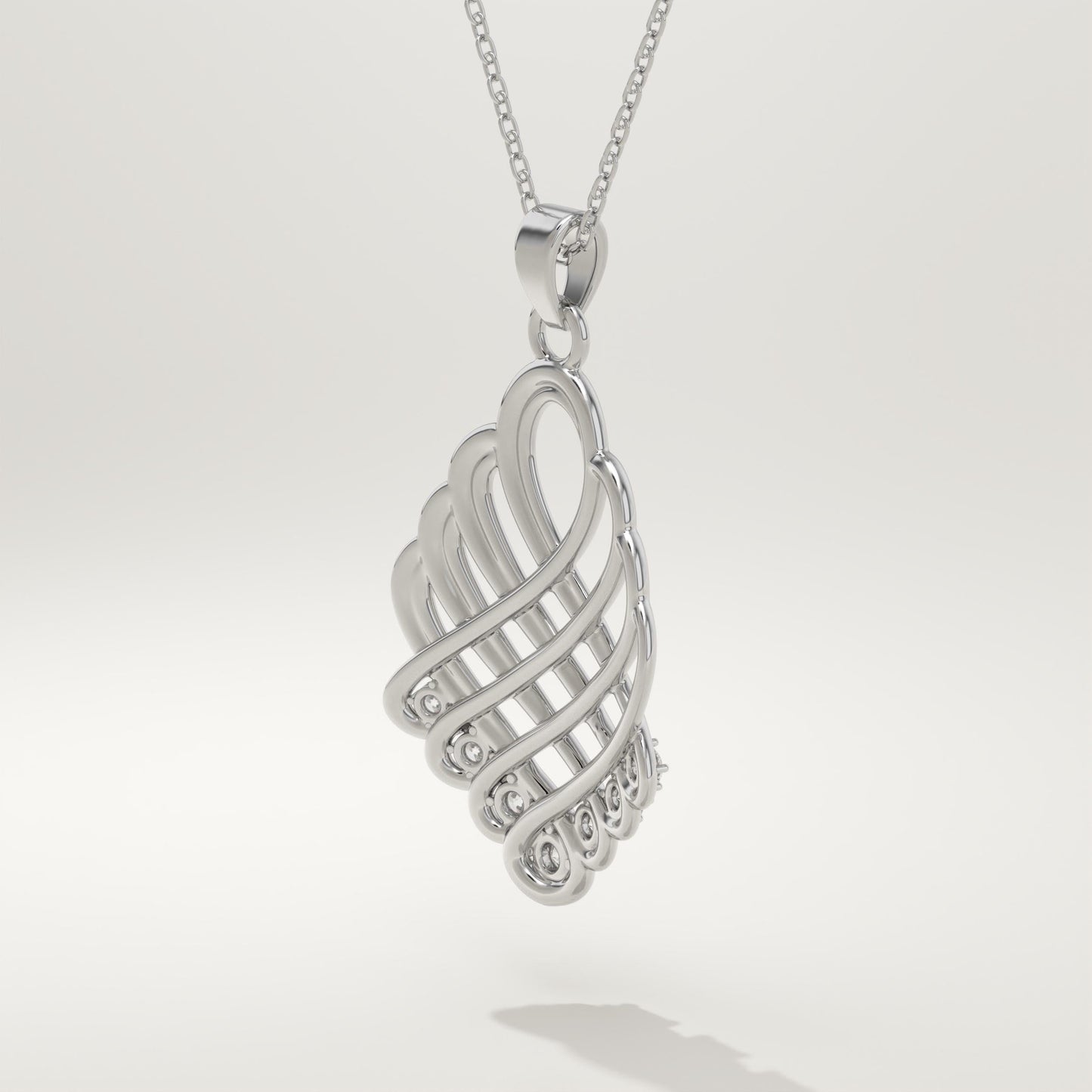 0.158 TCW Round Lab-Grown Diamond Charm Necklace