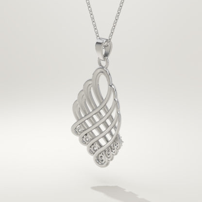 0.158 TCW Round Lab-Grown Diamond Charm Necklace