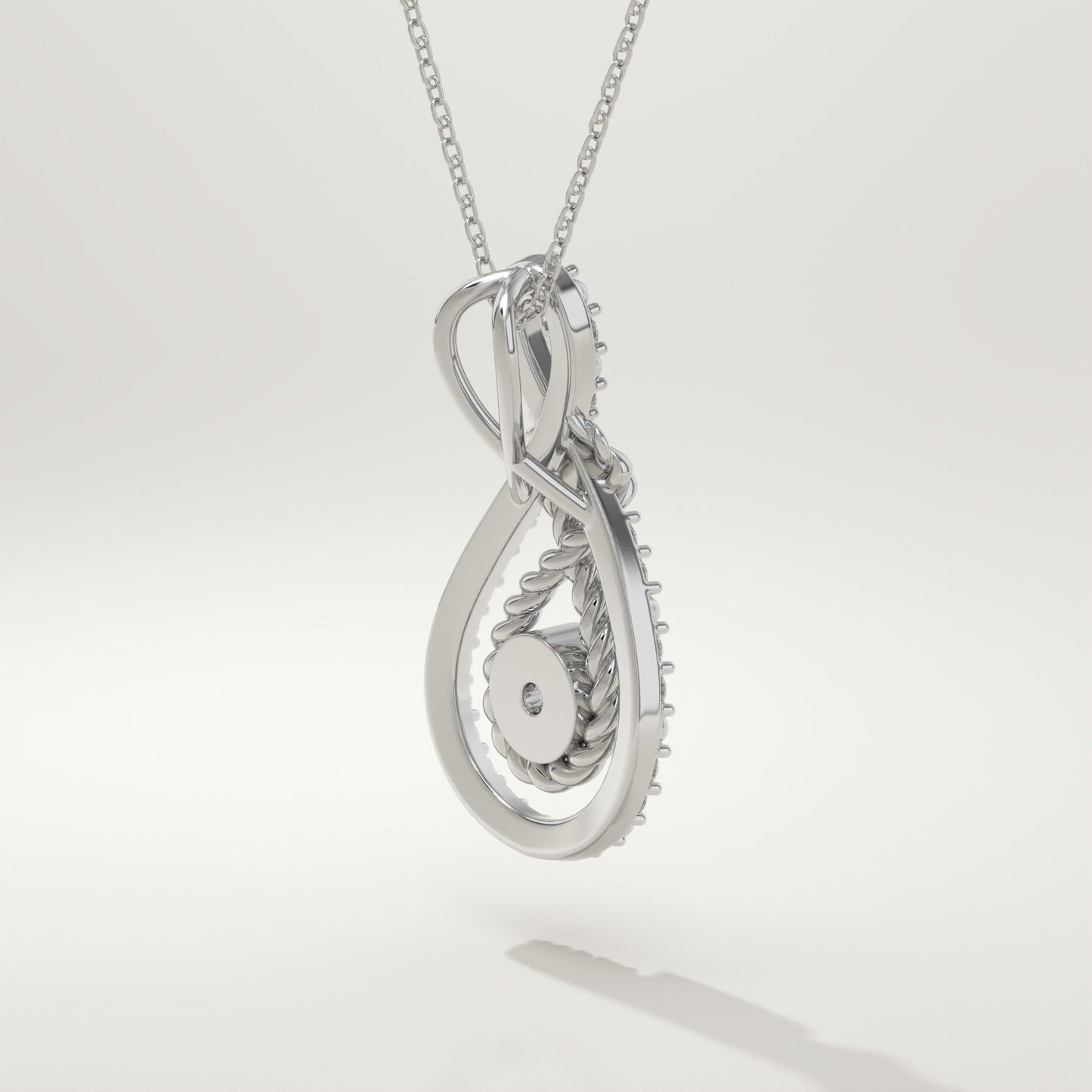 0.11 TCW Round Lab-Grown Diamond Multi Stone Necklace