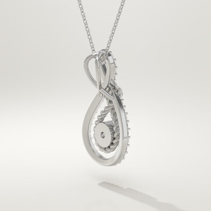 0.11 TCW Round Lab-Grown Diamond Multi Stone Necklace