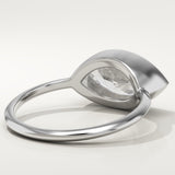 1.0 CT East West Marquise Cut Bezel Lab-Grown Diamond Engagement Ring