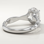 2.0 CT Oval Cut Twisted Shank Lab-Grown Diamond Engagement Ring