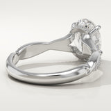 2.0 CT Oval Cut Twisted Shank Lab-Grown Diamond Engagement Ring