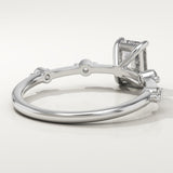 2.0 CT Radiant Cut Dainty Pave Lab-Grown Diamond Engagement Ring