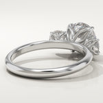 1.5 CT Round Cut Three Stone Lab-Grown Diamond Engagement Ring