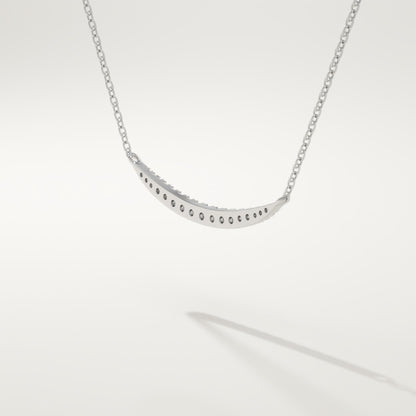 0.091 TCW Round Lab-Grown Diamond Smile Charm Necklace