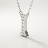 0.083 TCW Round Lab-Grown Diamond I Initial Necklace