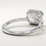 2.0 CT East West Emerald Cut Half Bezel Lab-Grown Diamond Engagement Ring