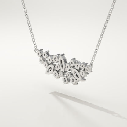 0.248 TCW Round & Marquise Lab-Grown Diamond Charm Necklace