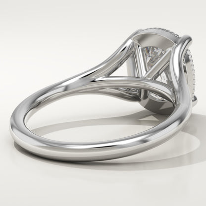 Elongated Cushion Cut Split Shank Lab-Grown Diamond Engagement Ring