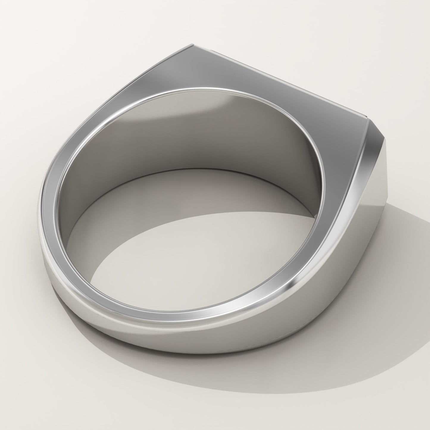 0.06 CT Round Lab-Grown Diamond Signet Wedding Band For Men