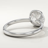 2.0 CT East West Oval Cut Half Bezel Lab-Grown Diamond Engagement Ring