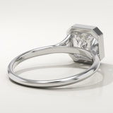 1.25 CT Asscher Cut Bezel Lab-Grown Diamond Engagement Ring