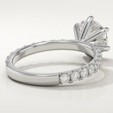 2.0 CT Round Cut Pave Lab-Grown Diamond Engagement Ring