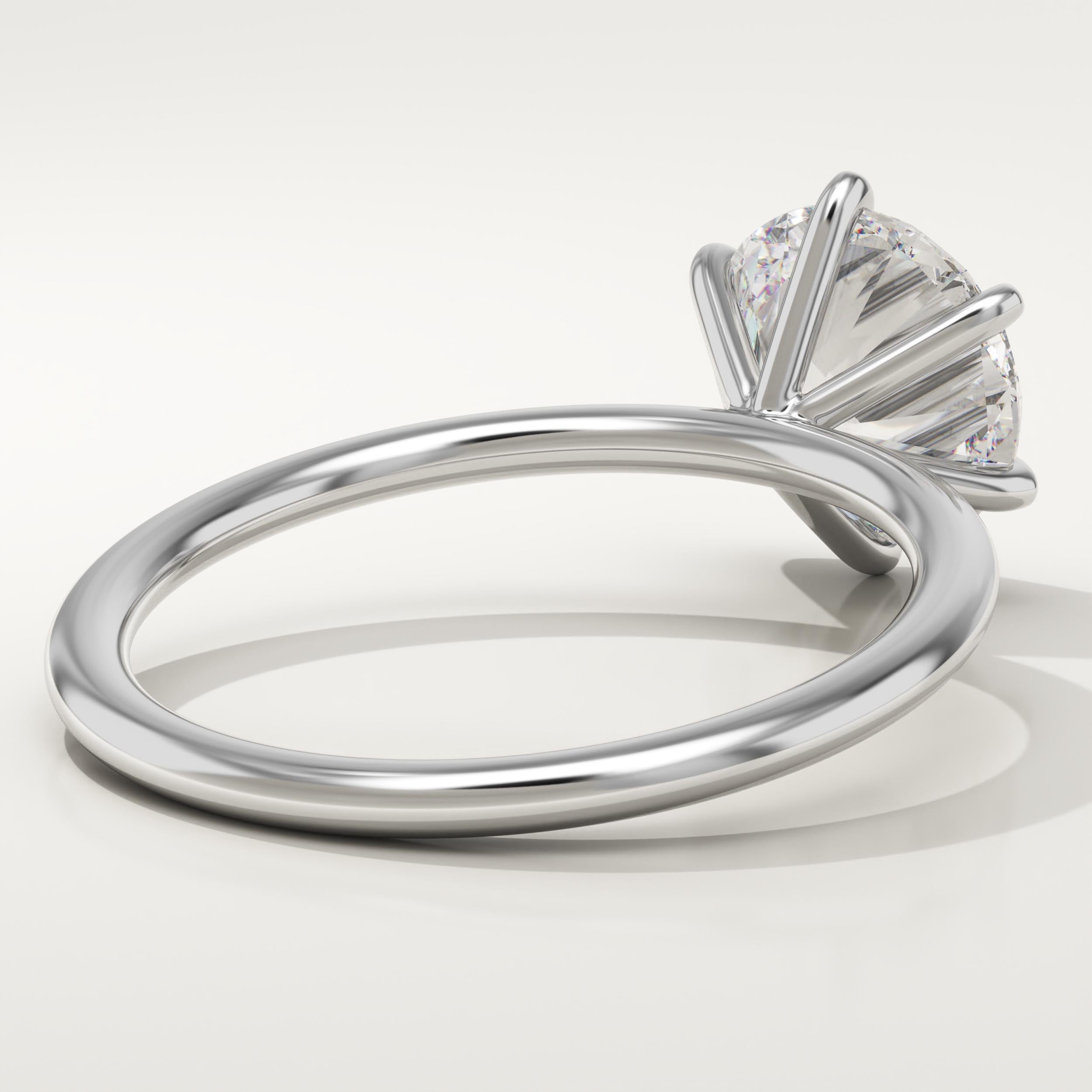 2.0 CT Round Cut Solitaire Lab-Grown Diamond Engagement Ring