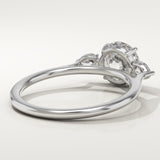 1.5 CT Round Cut Three Stone Lab-Grown Diamond Engagement Ring
