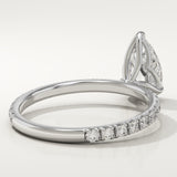 1.5 CT Pear Cut Pave Lab-Grown Diamond Engagement Ring