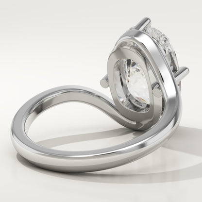 Elongated Cushion Cut Solitaire Lab-Grown Diamond Engagement Ring