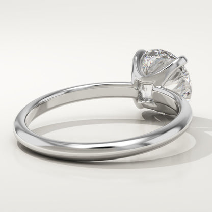2 CT Round Cut Solitaire Moissanite Engagement Ring