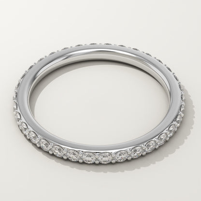 0.74 TCW Round Lab-Grown Diamond Full Eternity Wedding Band