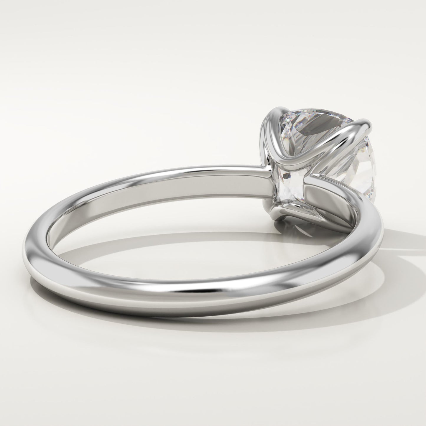 Cushion Cut Solitaire Lab-Grown Diamond Engagement Ring