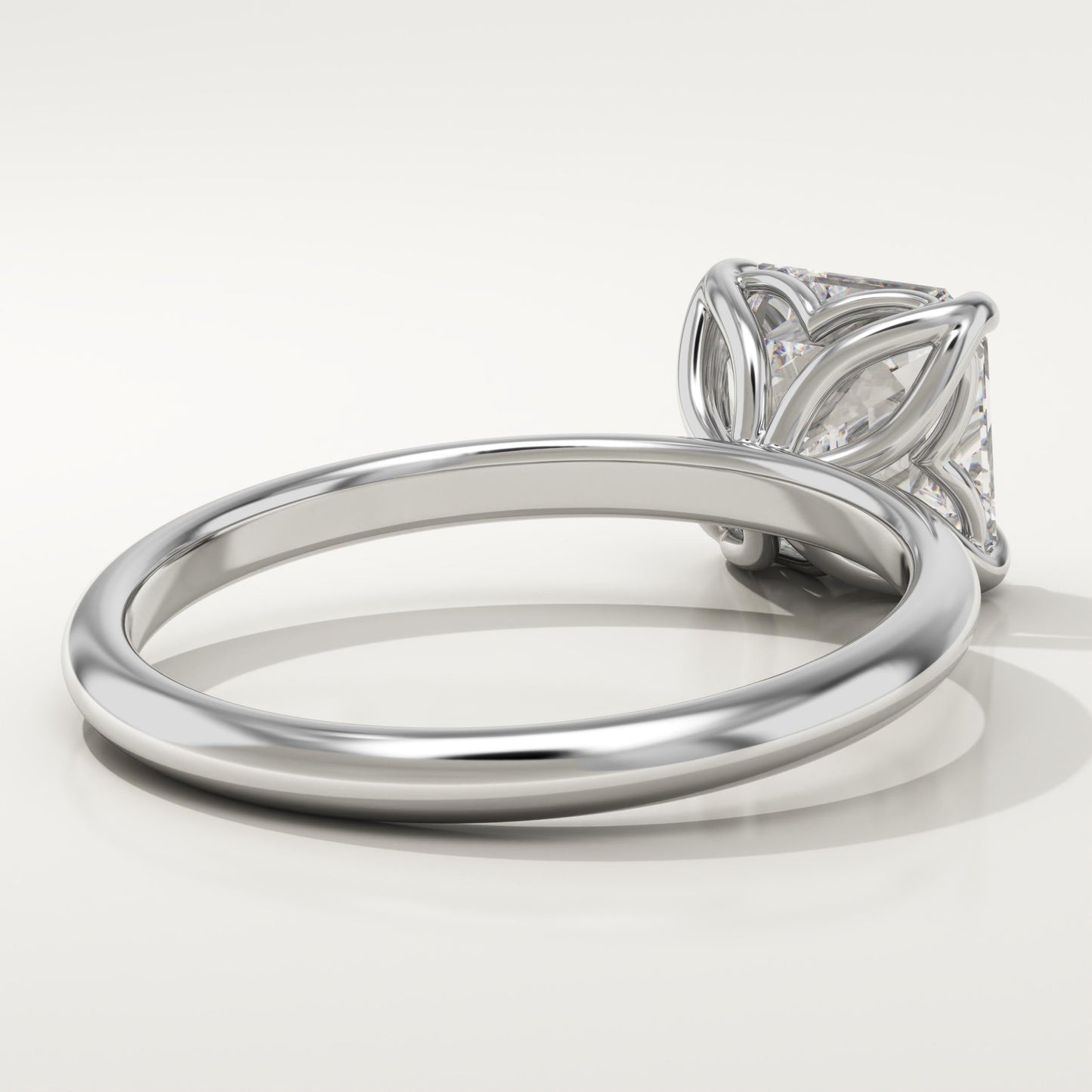 Asscher Cut Solitaire Lab-Grown Diamond Engagement Ring