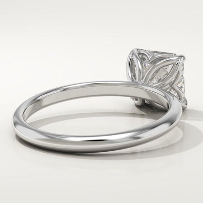 Asscher Cut Solitaire Lab-Grown Diamond Engagement Ring