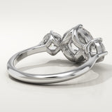 2.0 CT Round Cut Three Stone Lab-Grown Diamond Engagement Ring
