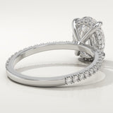 2.0 CT Oval Cut Pave Lab-Grown Diamond Engagement Ring