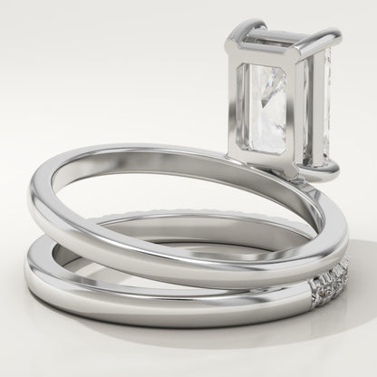 Radiant Cut Pave Lab-Grown Diamond Engagement Ring