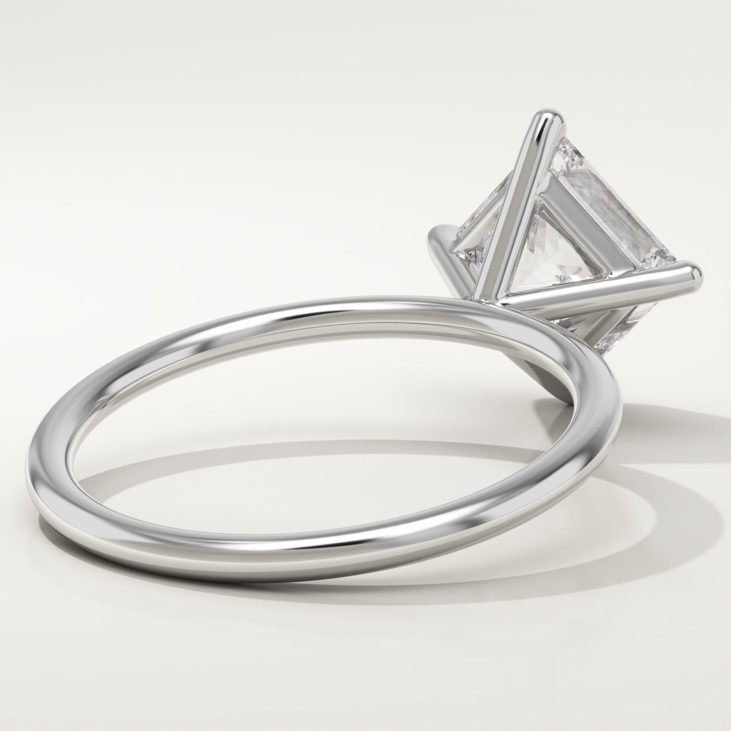East West Princess Cut Solitaire Lab-Grown Diamond Engagement Ring